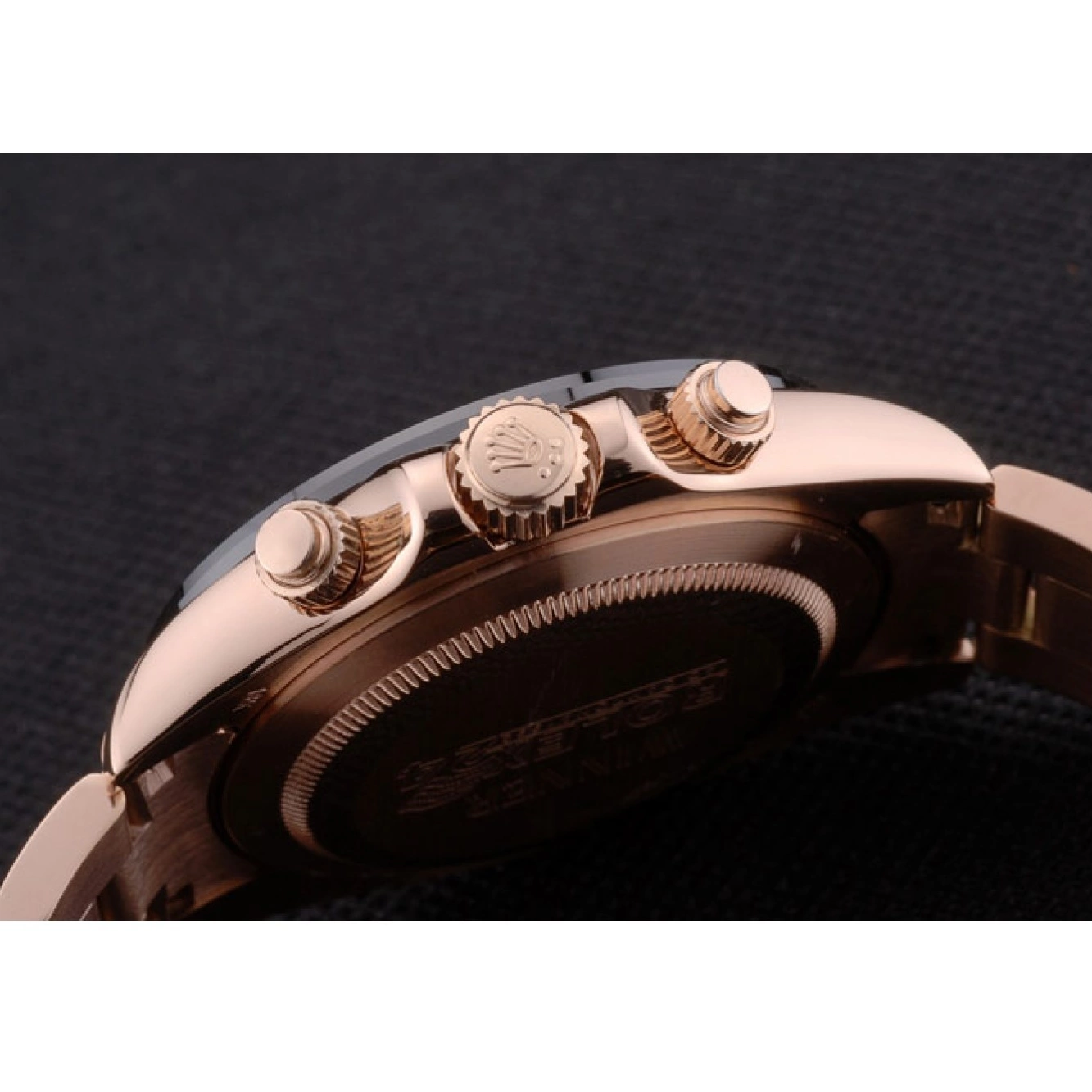 MiroTime 0801 Rolex Daytona Ion Plated Tachymeter Rose Gold Strap Rose Gold Dial 80244